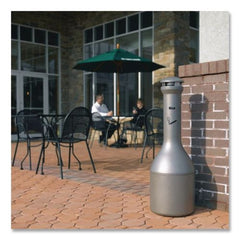 Rubbermaid Commercial Infinity 4.1 Gallon 39 in. Traditional Smoking Receptacle - Antique Pewter