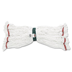 Rubbermaid Commercial Web Foot Shrinkless Looped-End Cotton/Synthetic Wet Mop Heads - Medium, White