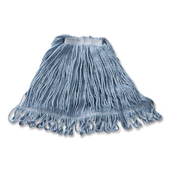 Rubbermaid Commercial Super Stitch Blend Medium Cotton/Synthetic Mop Head - Blue (6/Carton)