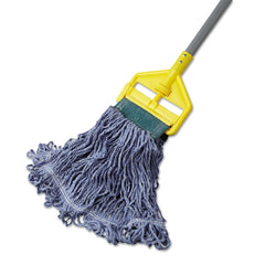 Rubbermaid Commercial Super Stitch Blend Cotton/Synthetic Mop Head - Medium, Blue (6/Carton)