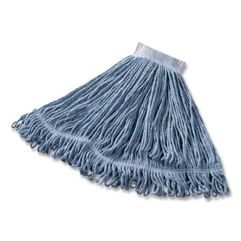 Rubbermaid Commercial Super Stitch Cotton/Synthetic Blend Mop Head - Large, Blue