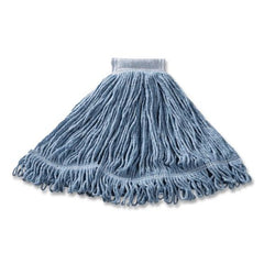 Rubbermaid Commercial Super Stitch Cotton/Synthetic Blend Mop Head - Large, Blue