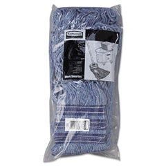 Rubbermaid Commercial 24 oz. Universal Headband Cotton/Synthetic Mop Head - Blue (12/Carton)