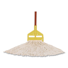Rubbermaid Commercial 12-Piece 16 oz. Premium Cut-End Cotton Wet Mop Head with 1 in. Orange Band (White)