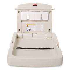 Rubbermaid Commercial 34.1 in. x 23 in. Vertical Baby Changing Station - Light Platinum