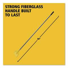 Rubbermaid Commercial FGH14600GY00 Invader Fiberglass Side-Gate 1 in. Diameter x 60 in. Wet-Mop Handle - Gray/Yellow