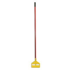 Rubbermaid Commercial FGH14600RD00 60 in. Invader Fiberglass Side-Gate Wet-Mop Handle - Red/Yellow