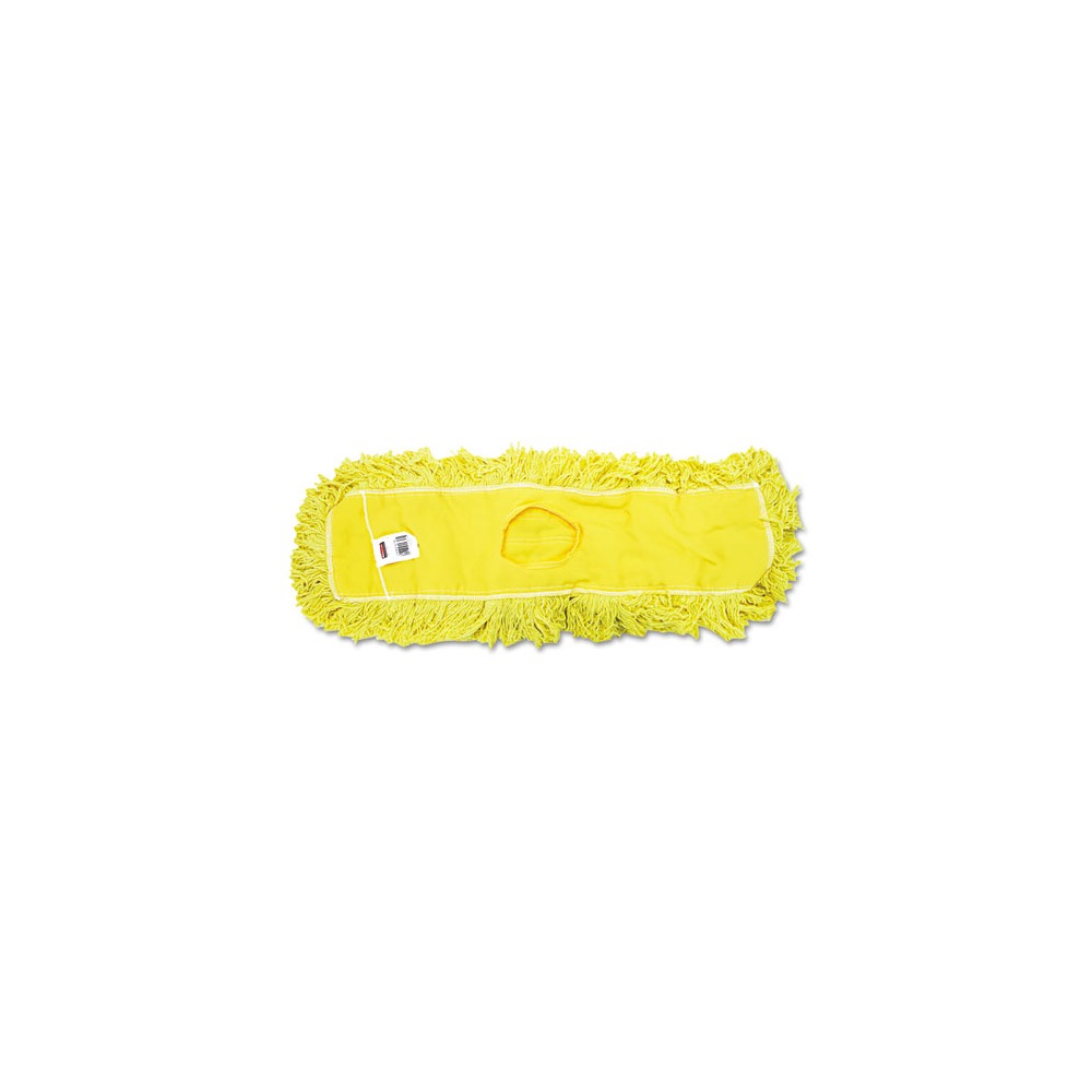 Rubbermaid Commercial 24 in. Trapper Commercial Looped-End Launderable Dust Mop - Yellow