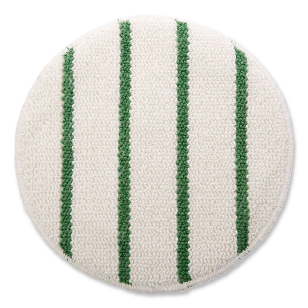 Rubbermaid Commercial 19 in. Diameter Low Profile Scrub-Strip Carpet Bonnet - White/Green