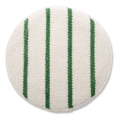 Rubbermaid Commercial 19 in. Diameter Low Profile Scrub-Strip Carpet Bonnet - White/Green
