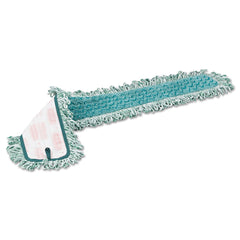Rubbermaid Commercial HYGEN 36 in. Microfiber HYGEN Dry Dusting Mop Heads with Fringe - Green