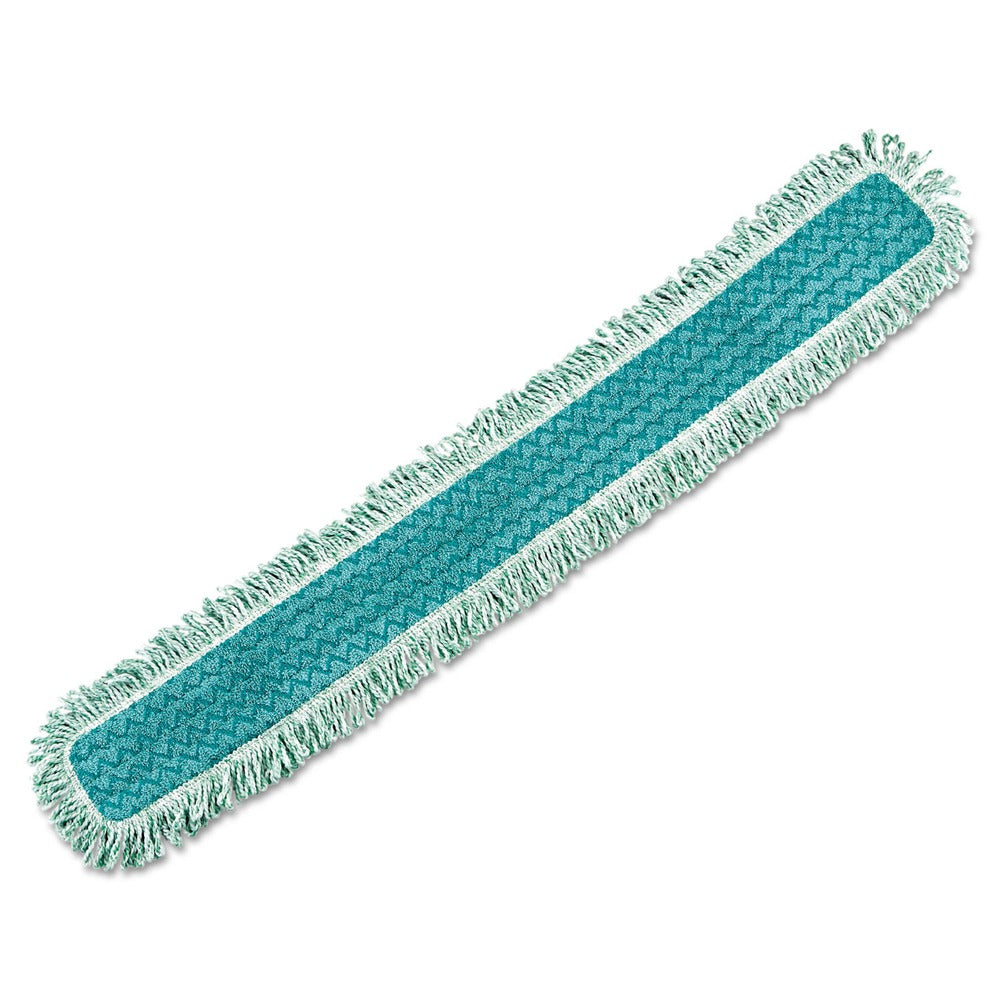 Rubbermaid Commercial HYGEN 48 in. Microfiber Dust Mop Heads With Fringe - Green