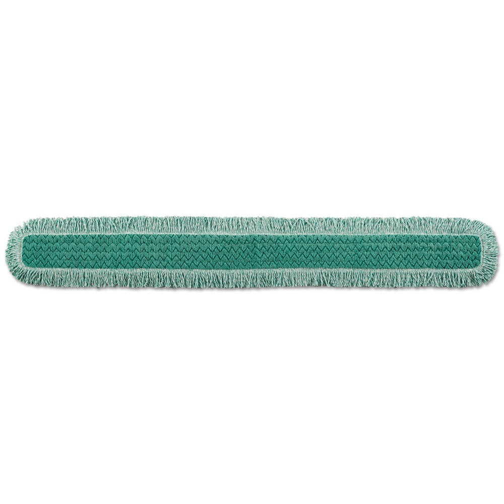 Rubbermaid Commercial HYGEN Microfiber Cut-End 60 in. HYGEN Dust Mop Heads With Fringe - Green