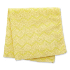 Rubbermaid Commercial 16 in. x 16 in. Microfiber Reusable Cleaning Cloths - Yellow (12/Carton)