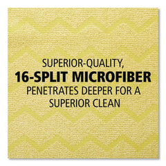 Rubbermaid Commercial 16 in. x 16 in. Microfiber Reusable Cleaning Cloths - Yellow (12/Carton)