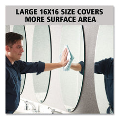 Rubbermaid Commercial Executive Series Hygen 16 in. x 16 in. Microfiber Glass Cleaning Cloths - Blue (12/Carton)