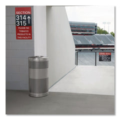 Rubbermaid Commercial 25 gal. Classics Perforated Steel Open Top Receptacle - Black