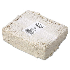 Rubbermaid Commercial 24 oz. 1 in. Band Economy Cut-End Cotton Wet Mop Head - White (12/Carton)
