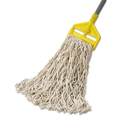 Rubbermaid Commercial 24 oz. 1 in. Band Economy Cut-End Cotton Wet Mop Head - White (12/Carton)