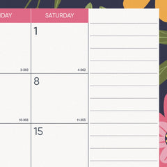 Blueline 22 in. x 17 in. 18-Month (Jul 2025-Dec 2026) Academic Desk Pad Calendar - White/Multicolor Sheets/Black Headband