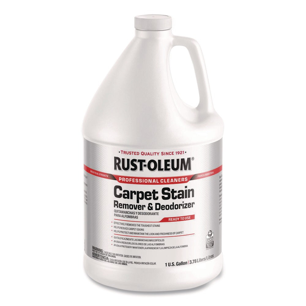 Rust-Oleum Carpet Stain Remover Plus Deodorizer Lemon Scent 1 gal Jug (4/Carton)