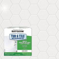 Rust-Oleum Specialty Tub and Tile Refinishing Kit, Gloss White, Quart, 4 Kits/Carton