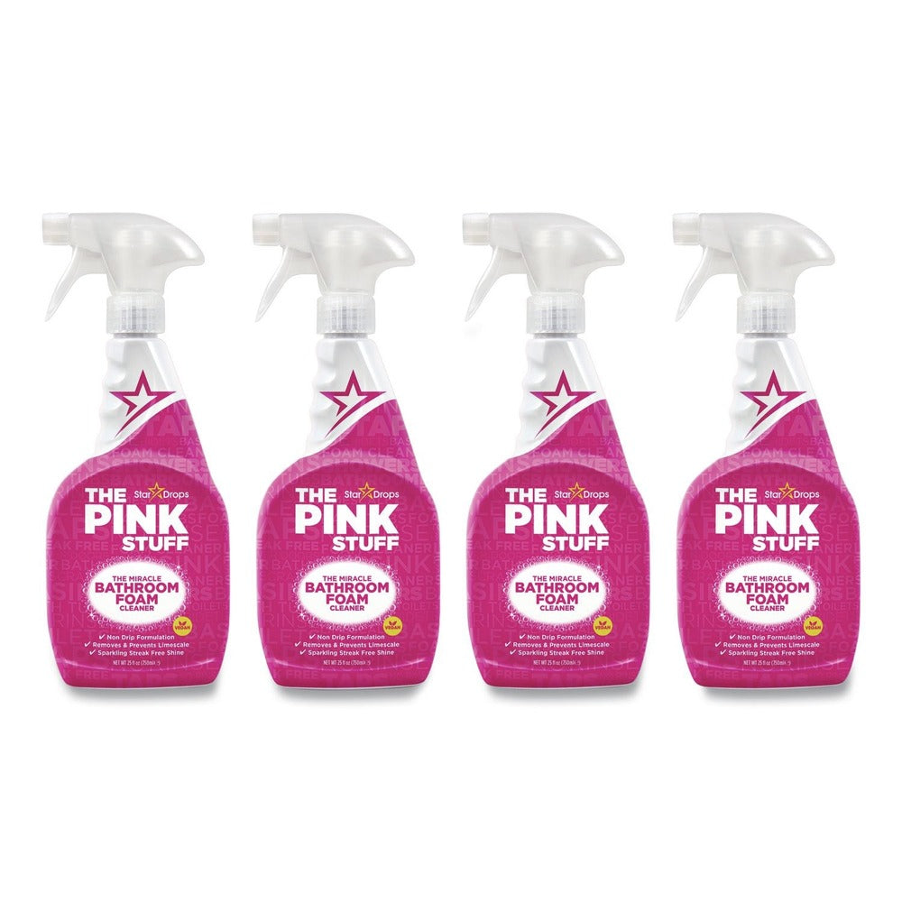 The Pink Stuff 25.4 oz Bathroom Foam Cleaner - Fruity Scent (4/Carton)