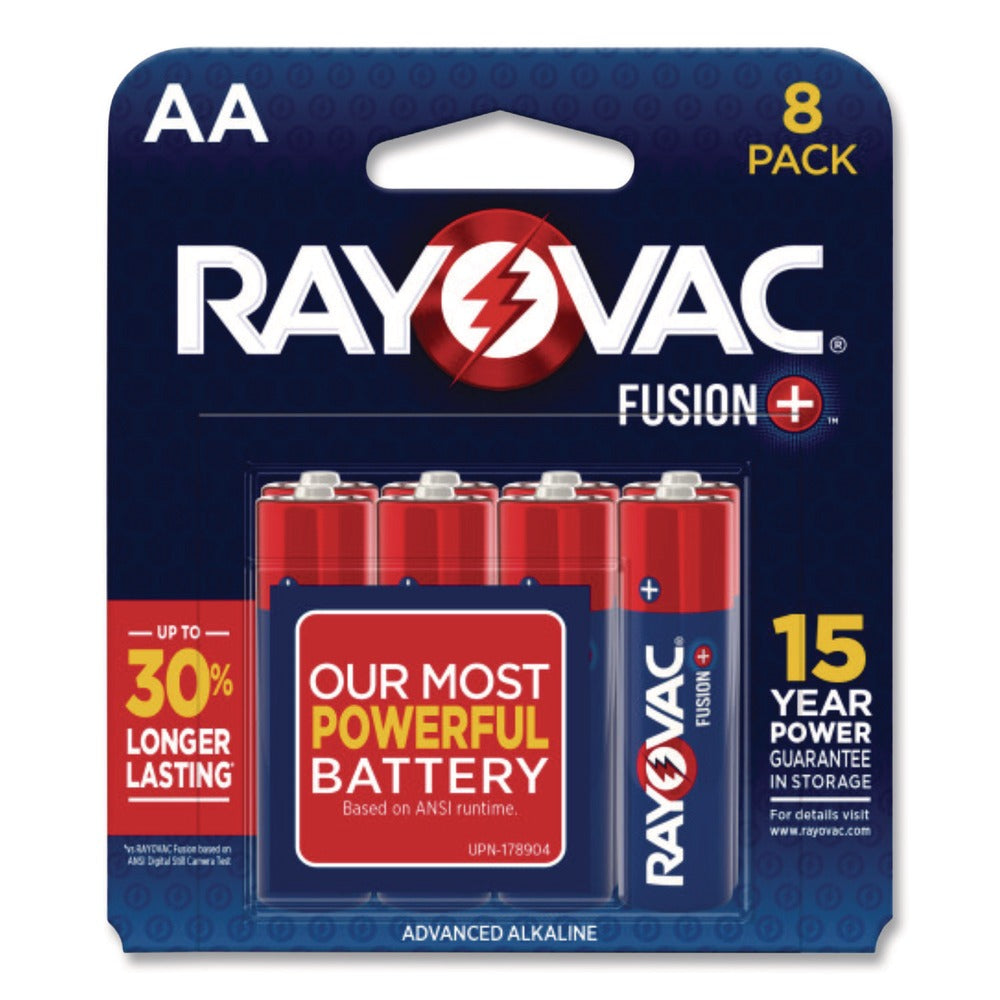 Rayovac Fusion Performance Alkaline AA Batteries 8/Pack