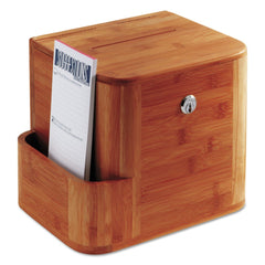 Safco 10 x 8 x 14 Bamboo Suggestion Boxes - Cherry