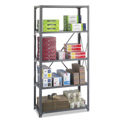 Safco 5-Shelf 36 in. x 18 in. x 75 in. Commercial Steel Shelving Unit - Dark Gray