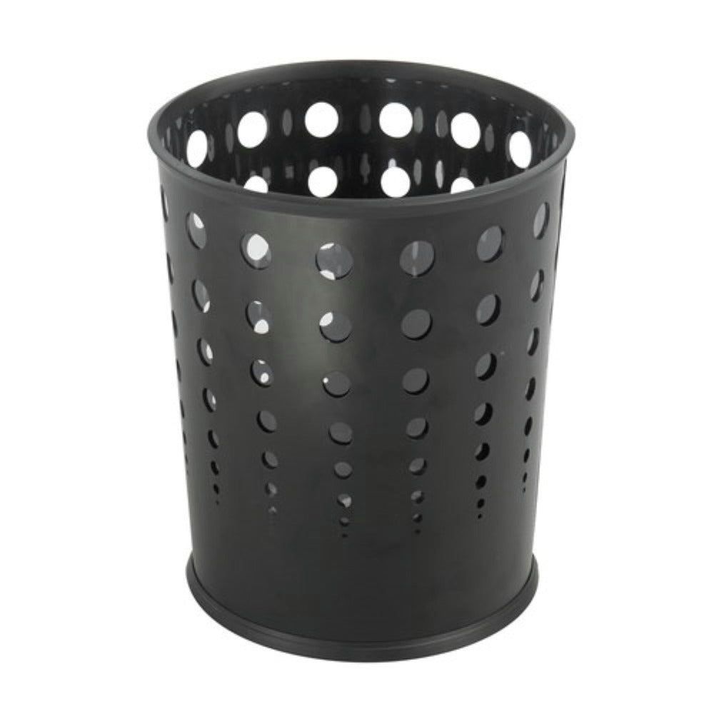 Safco 6-Gallon Steel Bubble Wastebaskets - Black