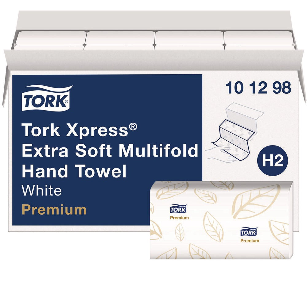 Tork 2-Ply 9.12 x 12.8 Xpress Extra Soft Multifold Towel - White (16/Carton)
