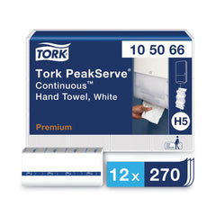 Tork 1-Ply 7.91 in. x 8.85 in. PeakServe Continuous Hand Towel - White (12/Carton)