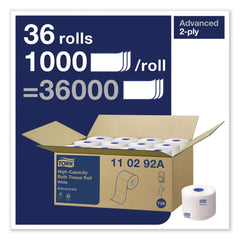 Tork 110292A 2-Ply Septic Safe Advanced High Capacity Bath Tissue - White (36/Carton)