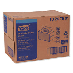 Tork 12.8 x 16.5 4-Ply Industrial Paper Wiper - Blue/Unscented (180/Carton)