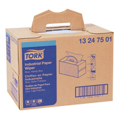Tork 12.8 x 16.5 4-Ply Industrial Paper Wiper - Blue/Unscented (180/Carton)