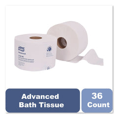 Tork 2-Ply Septic Safe Advanced Bath Tissue Roll with OptiCore - White (36/Carton)