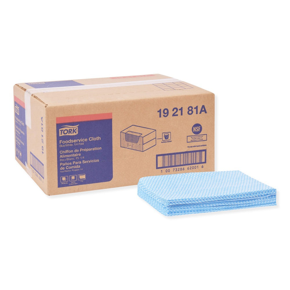 Tork 192181A 13 x 21 Foodservice Cloth - Blue (240/Carton)