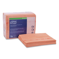 Tork 11.75 in. x 14.75 in. 1-Ply Small Pack Foodservice Cloth - Unscented/Red/Red Stripe (4/Carton)