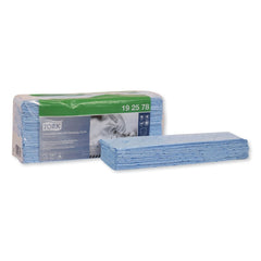 Tork 1-Ply 15.4 in. x 12.8 in. Unscented Low-Lint Cleaning Cloth - Blue (5/Carton)