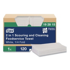 Tork 192815 13 in. x 21 in. 1-Ply 2 in 1 Wiper - White (120/Carton)