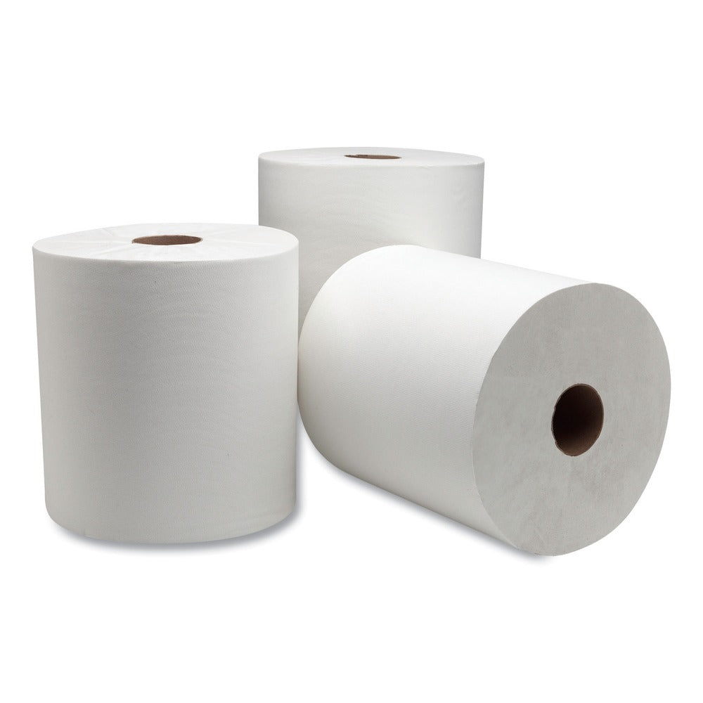 Tork 214405 6 Rolls/Carton Advanced 1-Ply 7.88 in. x 1000 ft. Hardwound Hand Towel - White