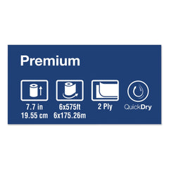 Tork Premium Matic 7.7 in. x 575 ft. 2-Ply Extra Soft Hand Towel Roll - White (6/Carton)