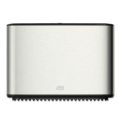 Tork 14 in. x 5.13 in. x 9.88 in. Image Design Mini Jumbo Bath Tissue Roll Dispenser - Stainless Steel