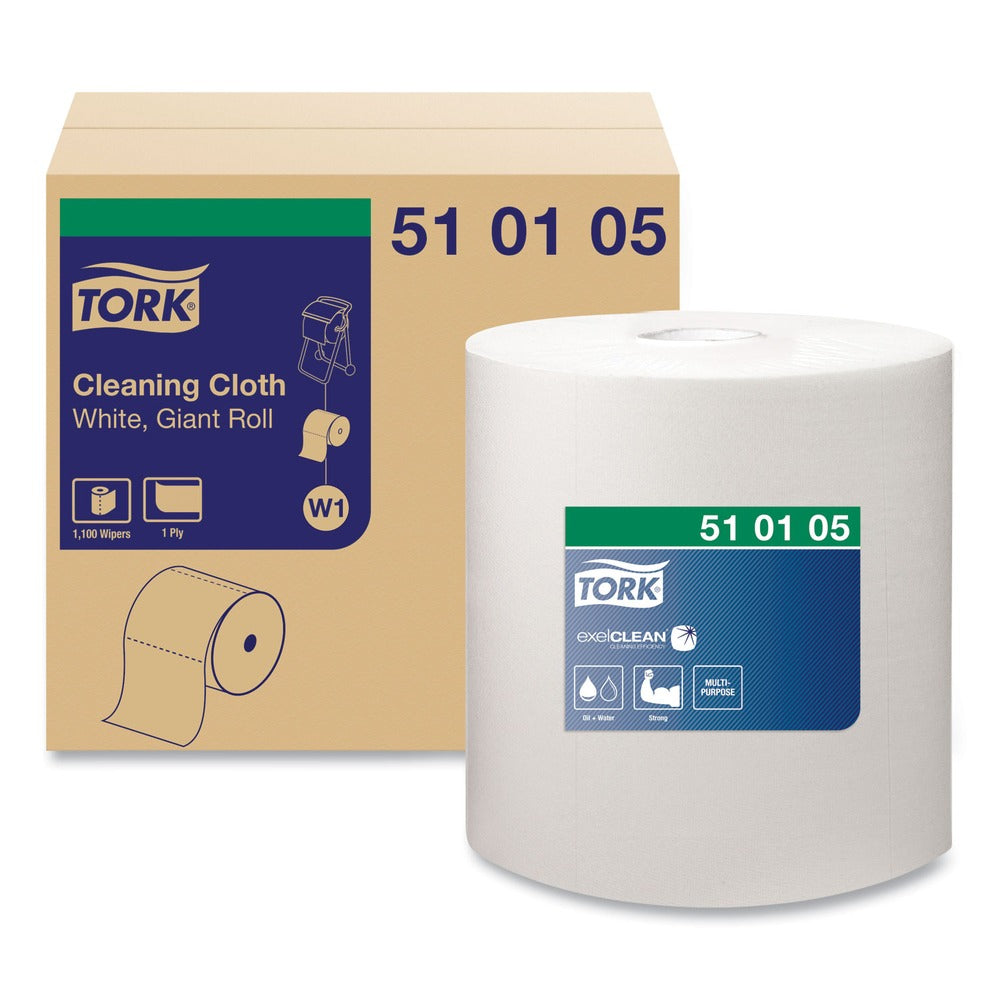Tork 510105 12.6 in. x 13.3 in. Cleaning Cloth - White (1/Carton)