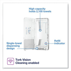 Tork 552520 14.57 in. x 3.98 in. x 28.74 in. PeakServe Continuous Hand Towel Dispenser - White