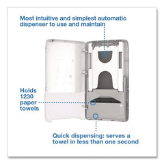 Tork PeakServe 14.47 in. x 4.04 in. x 25.15 in. Automatic Continuous Paper Hand Towel Dispenser - White