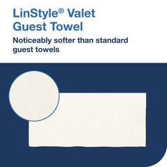 Tork 1-Ply 11.5 x 17 LinStyle Valet Guest Towel - White (5/Carton)