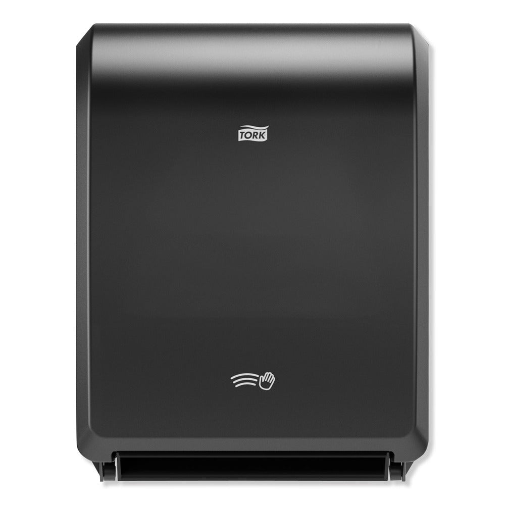 Tork 771828 12.32 in. x 9.32 in. x 15.95 in. Electronic Hand Towel Roll Dispenser for 8 in. Rolls - Black (1/Carton)