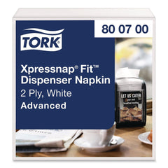 Tork Xpressnap Fit 6.5 in. x 8.4 in. 2-Ply Interfold Dispenser Napkins - White (6/Carton)